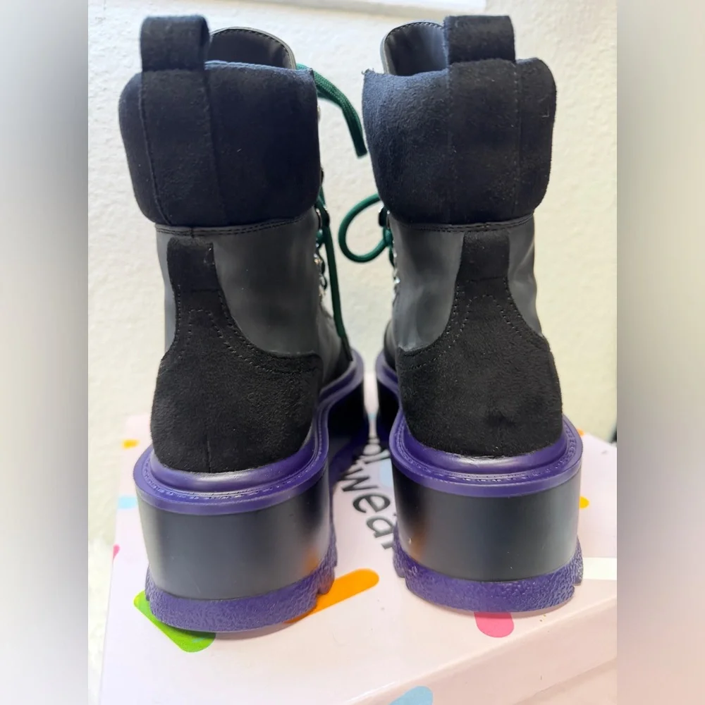 NEW Black Hydra Matrix Platform Boots